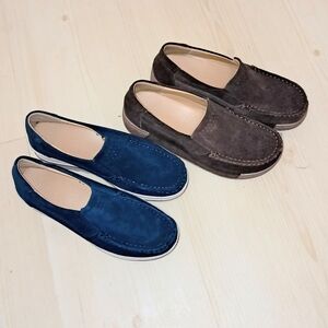 Amazon Women's Suede Loafers - Blue and Brown